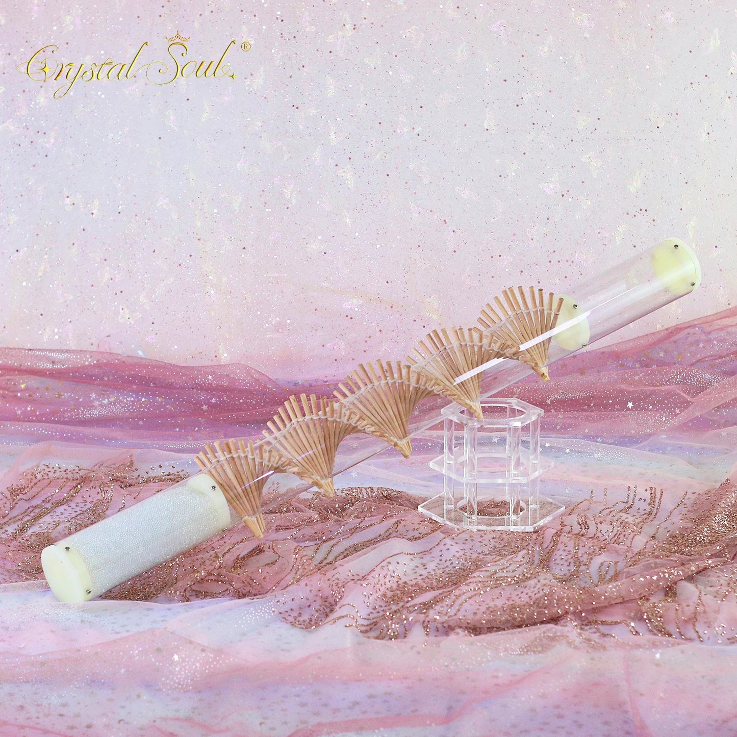 Clear Crystal Rain Stick-ToShay.org