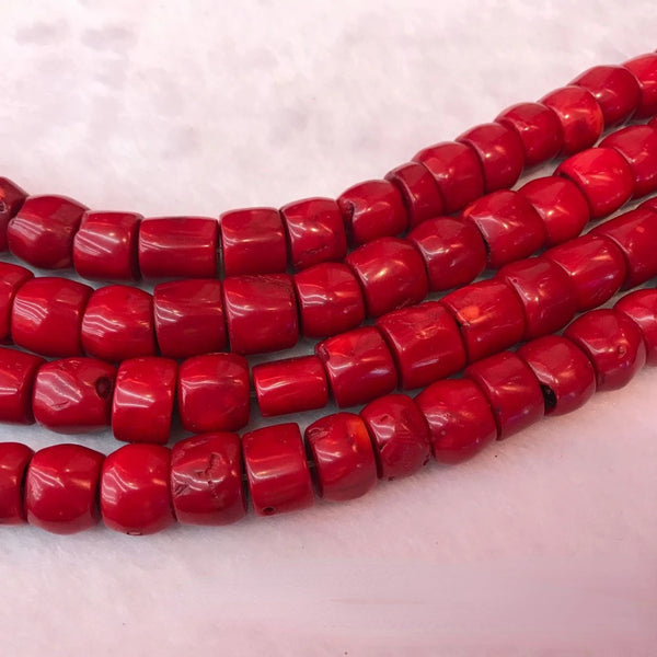 Red Coral Bucket Beads-ToShay.org