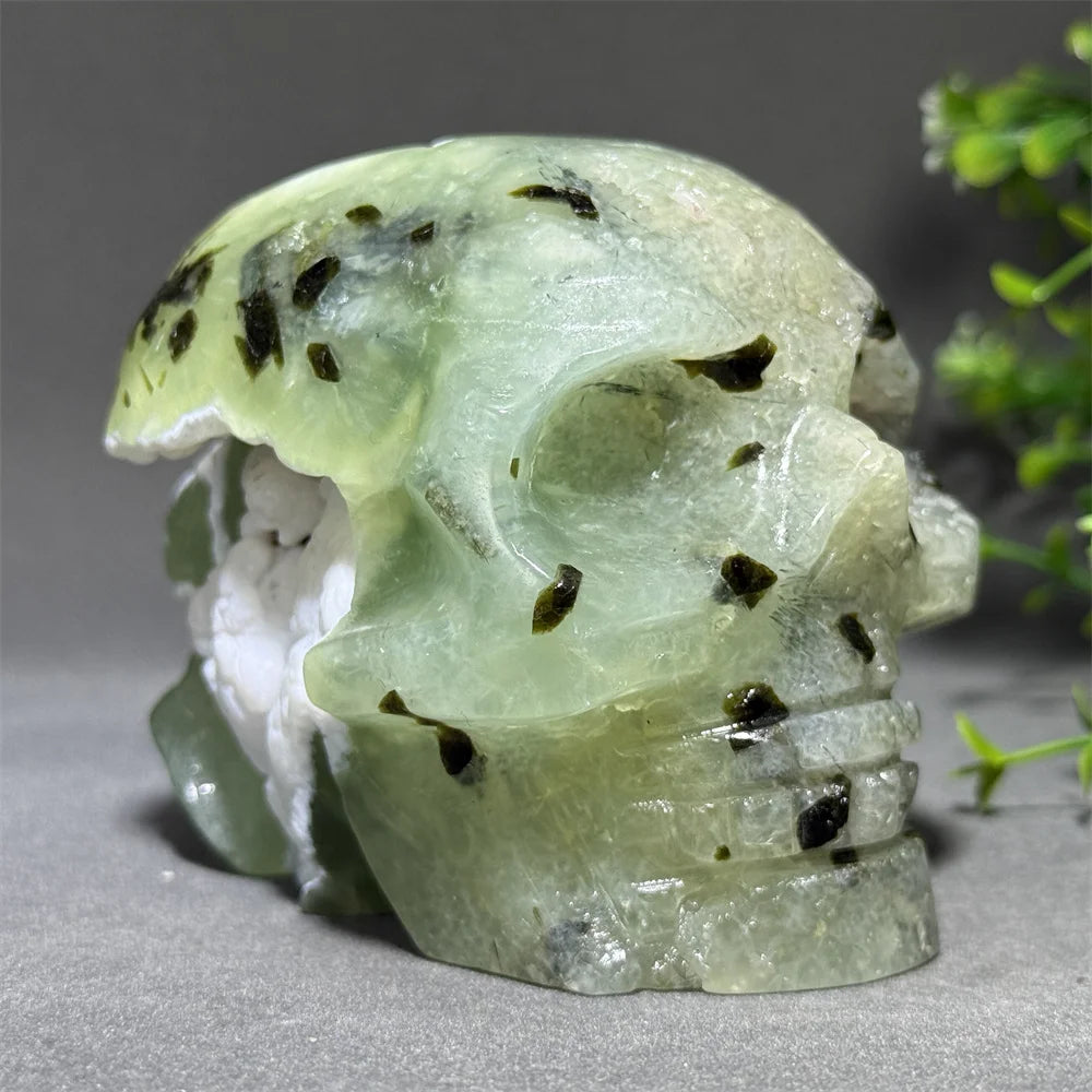Green Grape Agate Skull-ToShay.org