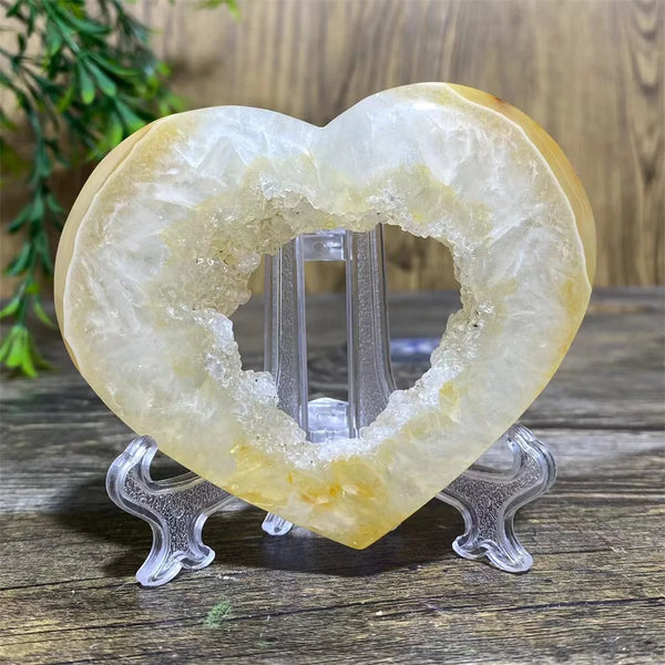 Grey Druzy Agate Heart-ToShay.org