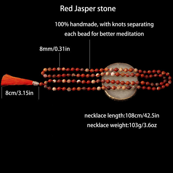 Red Agate Mala Beads-ToShay.org