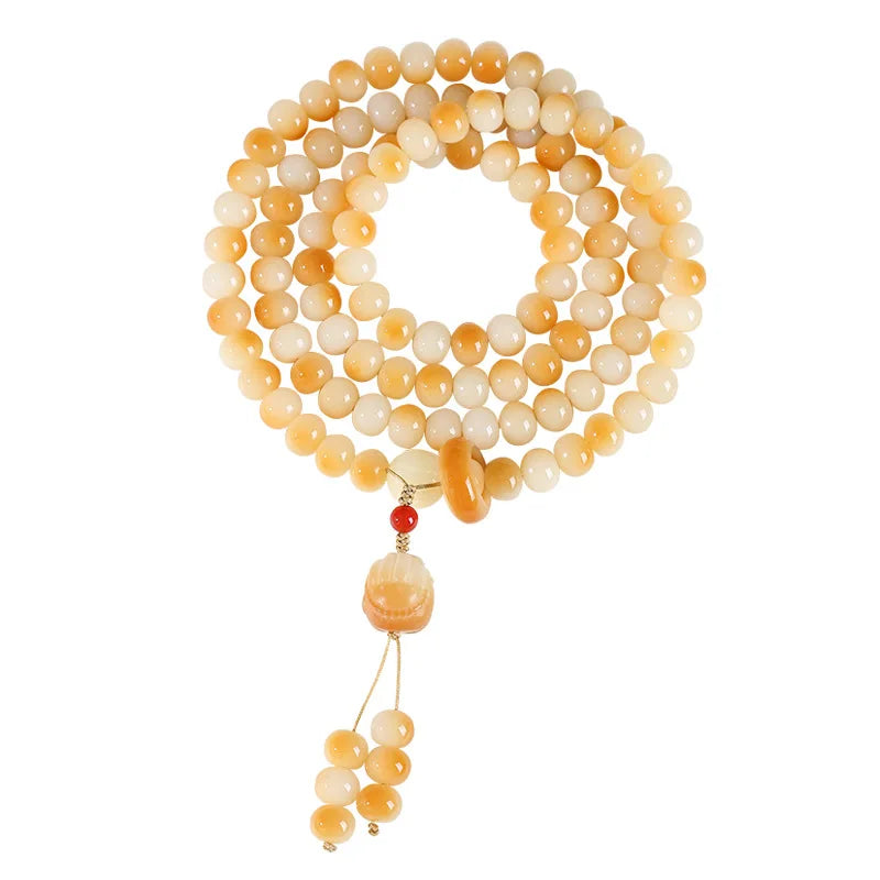 White Jade Bodhi Beads-ToShay.org