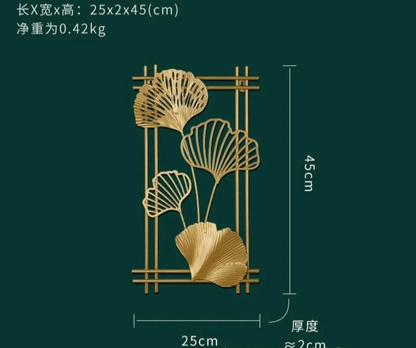 Gold Leaf Iron Wall Art-ToShay.org