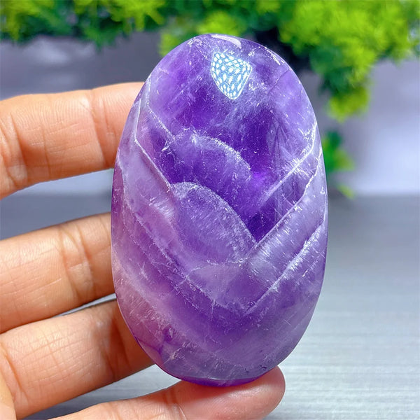 Purple Amethyst Palm Stone-ToShay.org