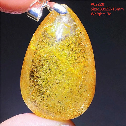 Yellow Rutilated Quartz Pendant-ToShay.org