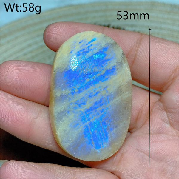 Blue Moonstone Palm Stones-ToShay.org