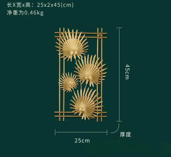 Gold Leaf Iron Wall Art-ToShay.org