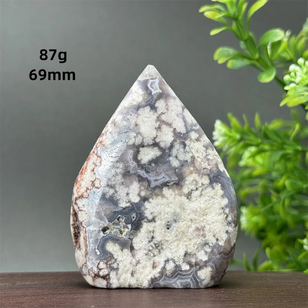 Blue Cherry Blossom Agate Torch-ToShay.org