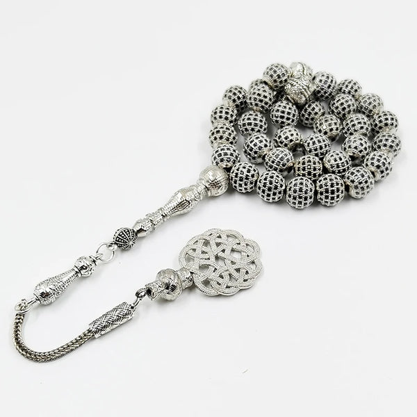 Silver Zircon Stone Prayer Beads-ToShay.org