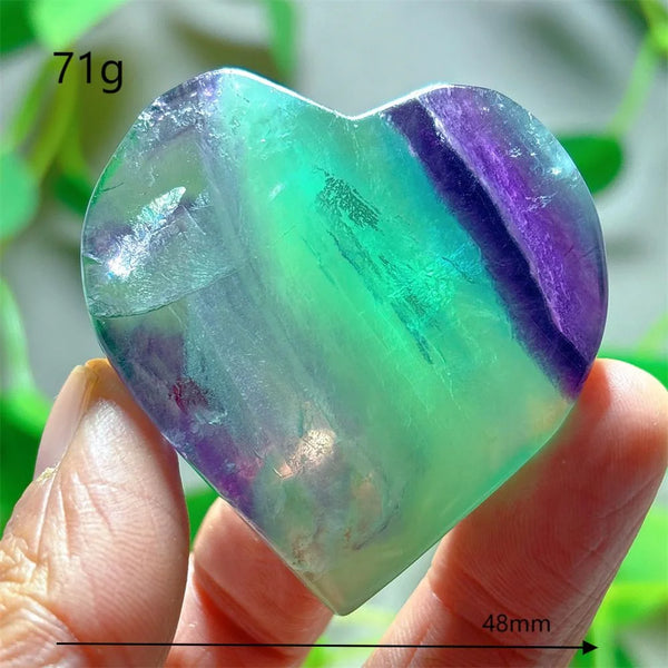 Rainbow Fluorite Heart-ToShay.org