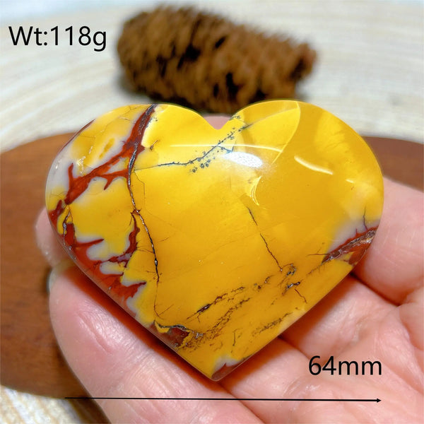Yellow Mookaite Hearts-ToShay.org
