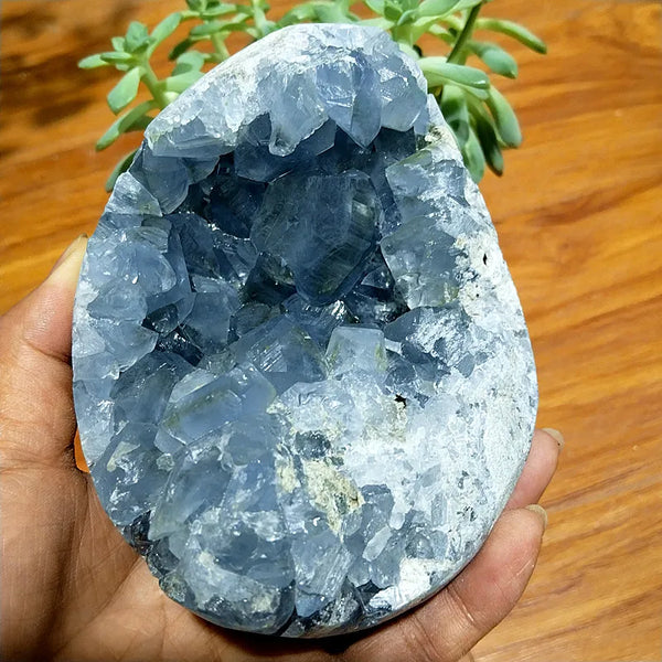 Blue Celestine Geode Crystal-ToShay.org