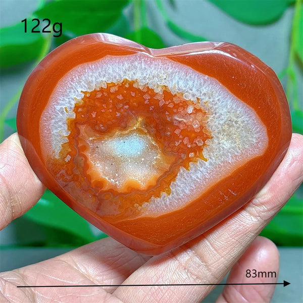 Orange Carnelian Druzy Heart-ToShay.org