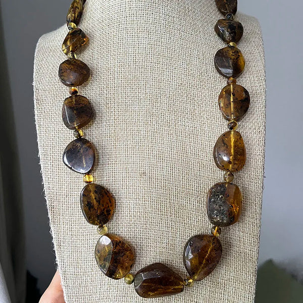 Yellow Amber Necklace-ToShay.org