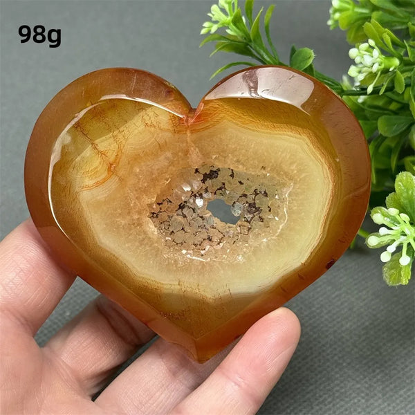 Red Agate Geode Heart-ToShay.org