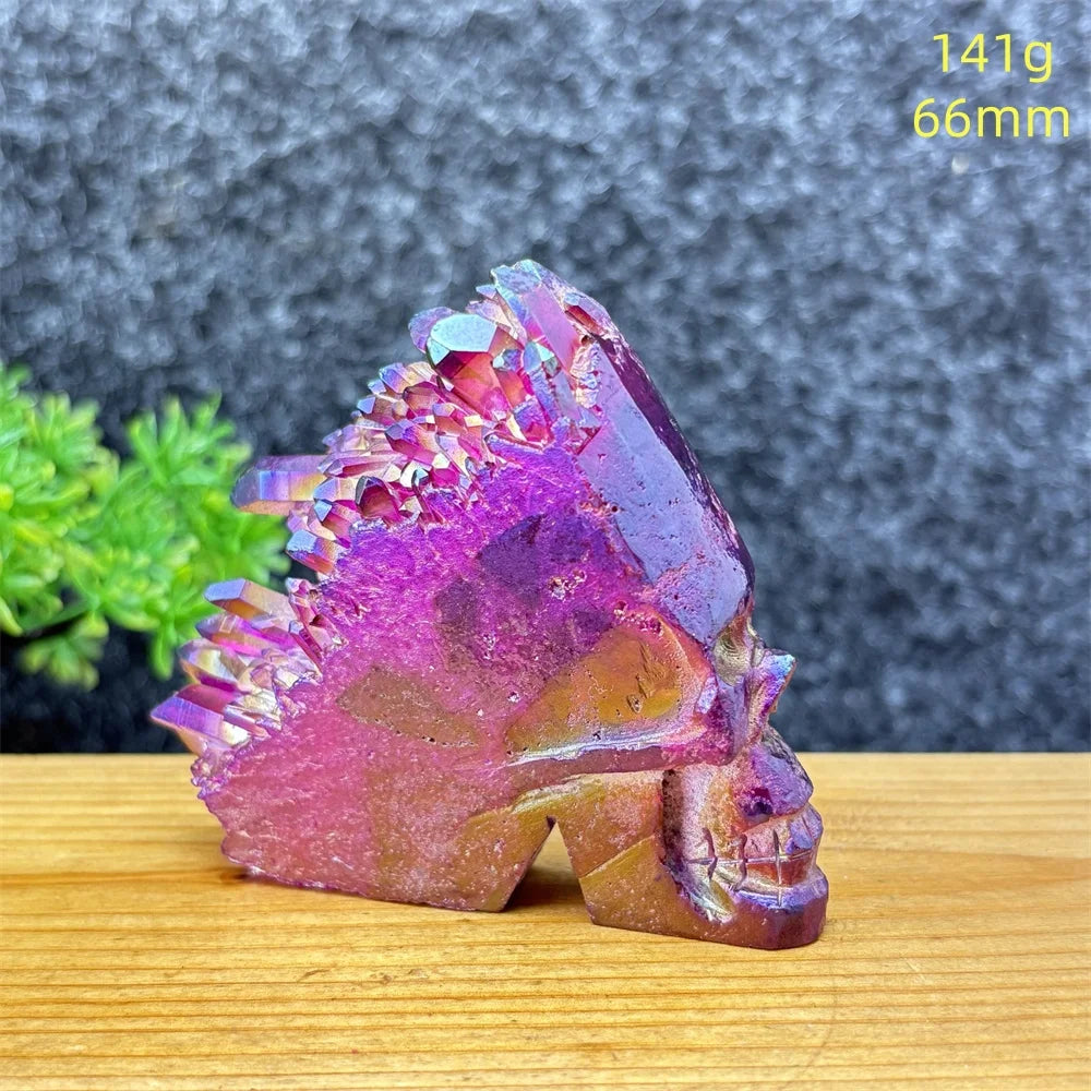 Rainbow Aura Skull Cluster-ToShay.org