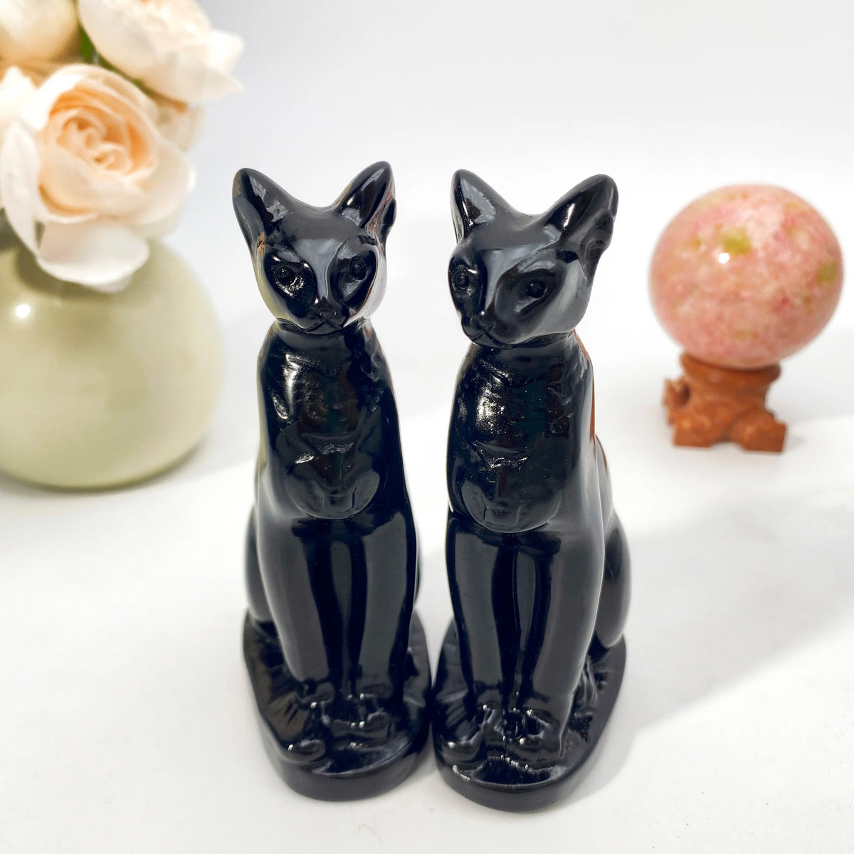 Black Obsidian Egyptian Cat-ToShay.org