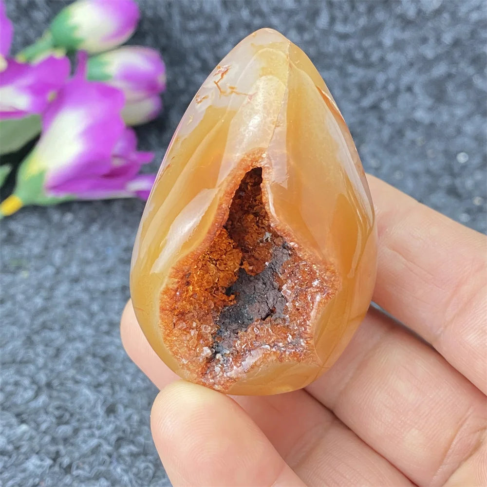 Red Agate Geode Crystal Egg-ToShay.org