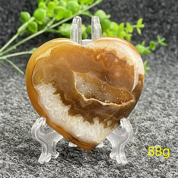 Red Agate Geode Heart-ToShay.org