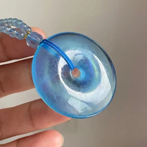 Blue Aquamarine Pendant-ToShay.org