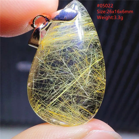 Gold Rutilated Quartz Pendant-ToShay.org