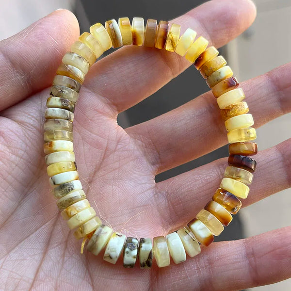 Yellow Amber Bead Bracelets-ToShay.org