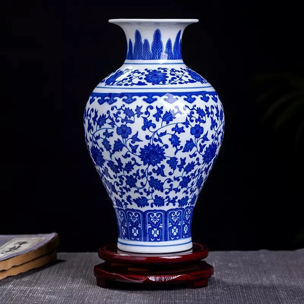 Blue White Porcelain Vase-ToShay.org