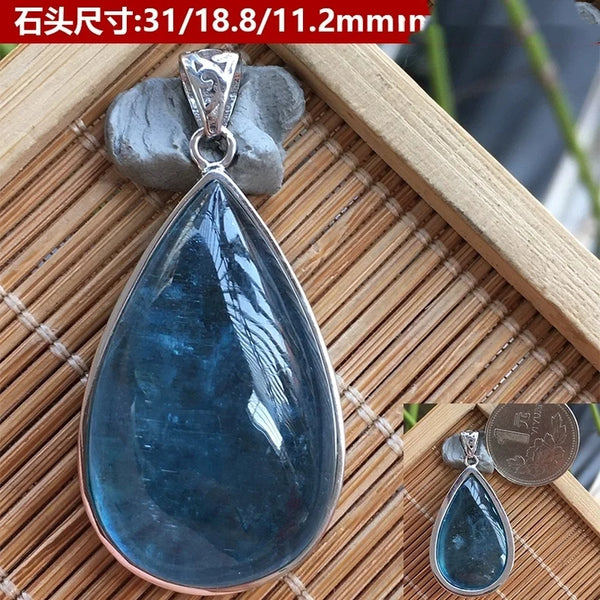 Blue Aquamarine Pendant-ToShay.org