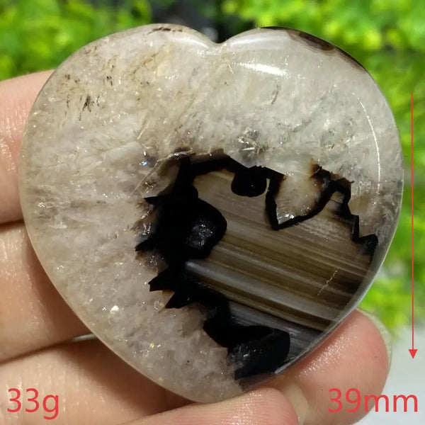 Black Agate Geode Heart-ToShay.org