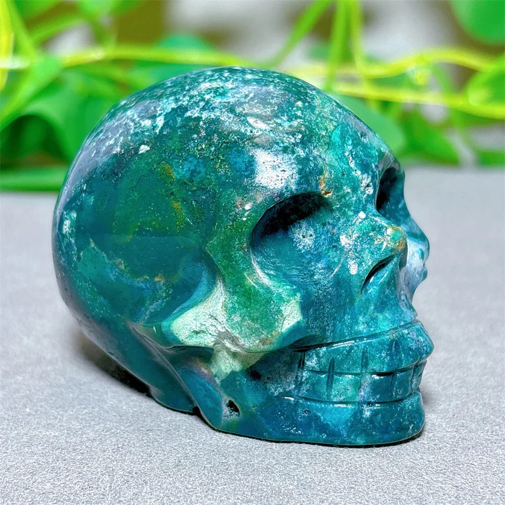 Blue Ocean Jasper Skull-ToShay.org