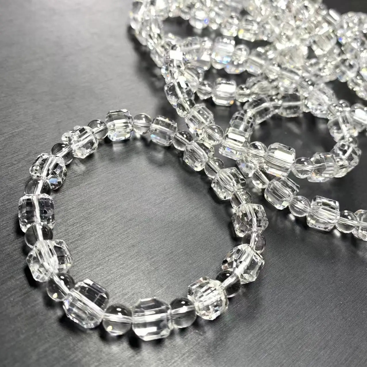 Clear Crystal Cube Bracelet-ToShay.org