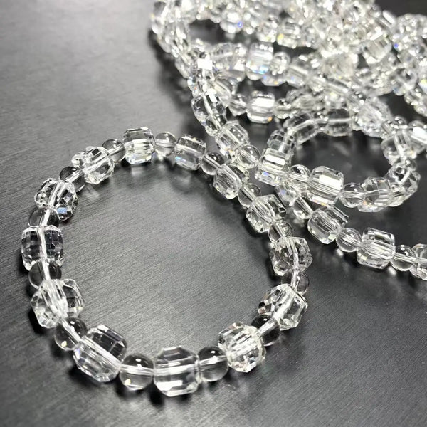 Clear Crystal Cube Bracelet-ToShay.org