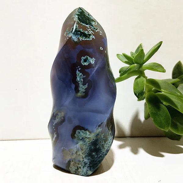 Green Moss Agate Flame-ToShay.org