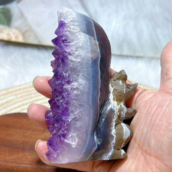 Purple Amethyst Squirrel Cluster-ToShay.org