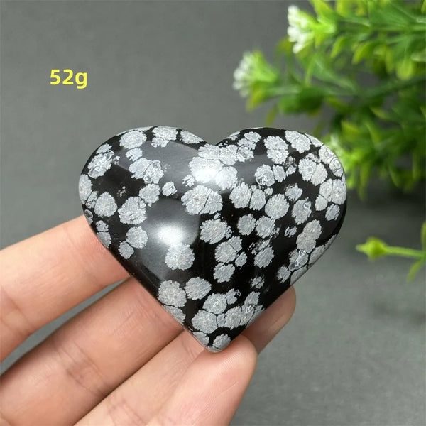 Black Snowflake Obsidian Heart-ToShay.org