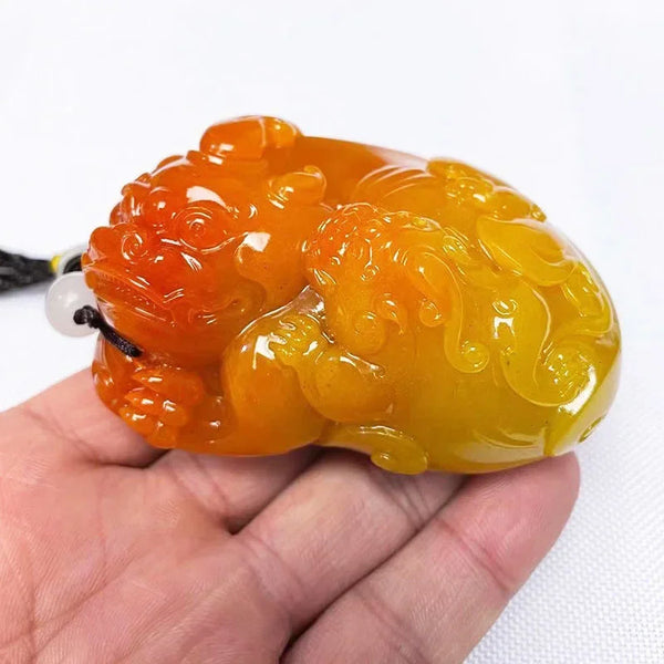 Yellow Jade Pixiu Pendant-ToShay.org