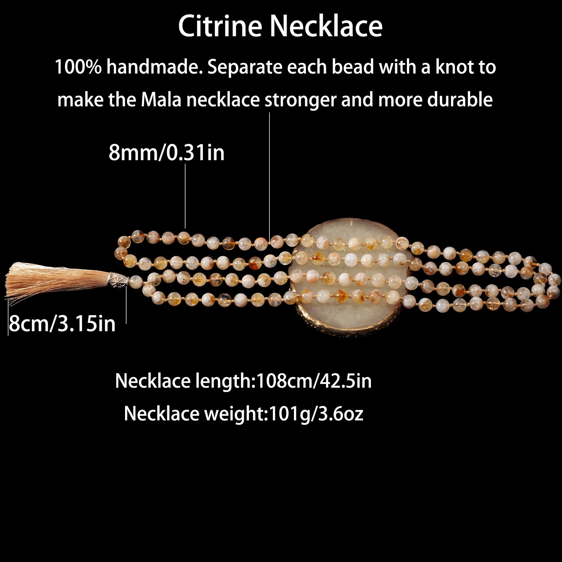 Yellow Citrine Mala Beads-ToShay.org