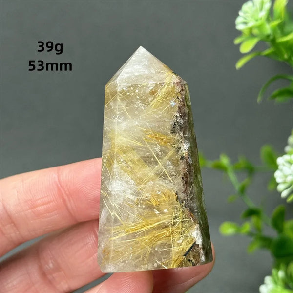 Gold Red Hair Crystal Point-ToShay.org