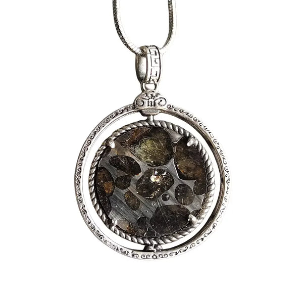 Olive Meteorite Pendant-ToShay.org
