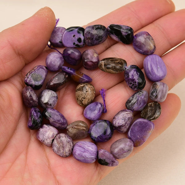 Purple Charoite Nugget Beads-ToShay.org