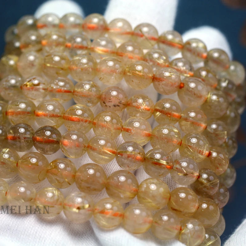 Gold Rutilated Quartz Bracelet-ToShay.org