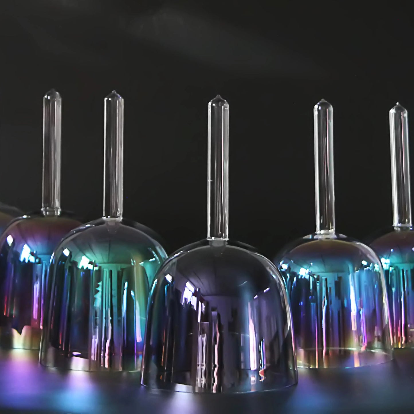 A Set of Alchemy Hand Held Crystal Singing Bowl Color Handmade 8 Tone Yoga Meditation Bowl Decompression Percussion Instrument-ToShay.org