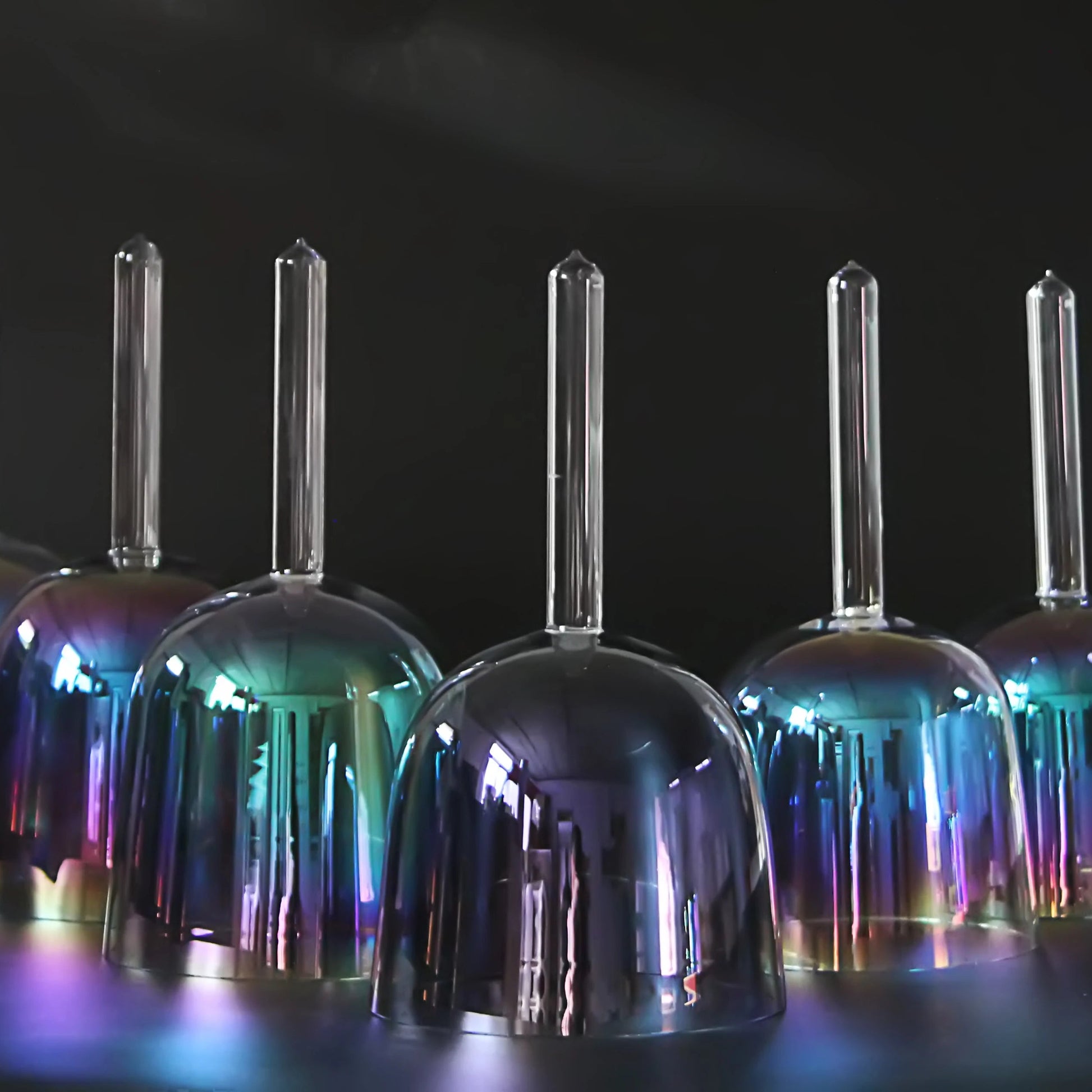 A Set of Alchemy Hand Held Crystal Singing Bowl Color Handmade 8 Tone Yoga Meditation Bowl Decompression Percussion Instrument-ToShay.org