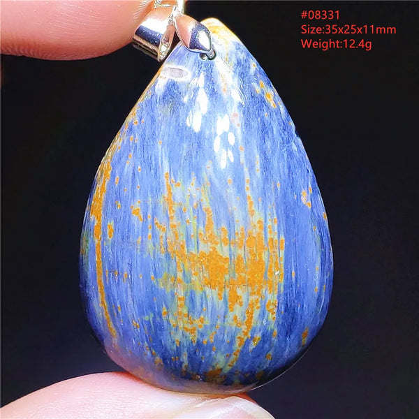 Blue Pietersite Chatoyant Pendant-ToShay.org