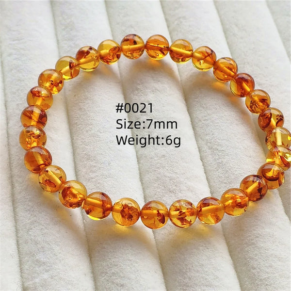 Yellow Amber Bead Bracelet-ToShay.org
