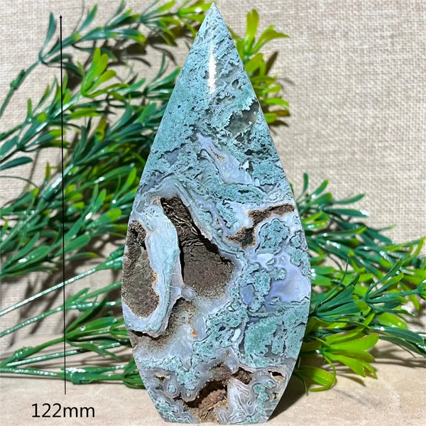 Green Moss Agate Flame-ToShay.org
