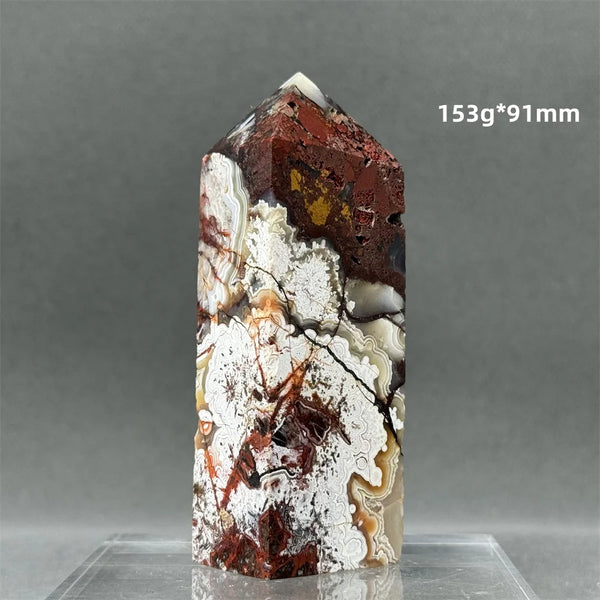 Red White Agate Obelisk-ToShay.org