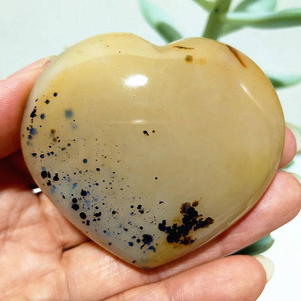 Yellow Moss Agate Heart-ToShay.org
