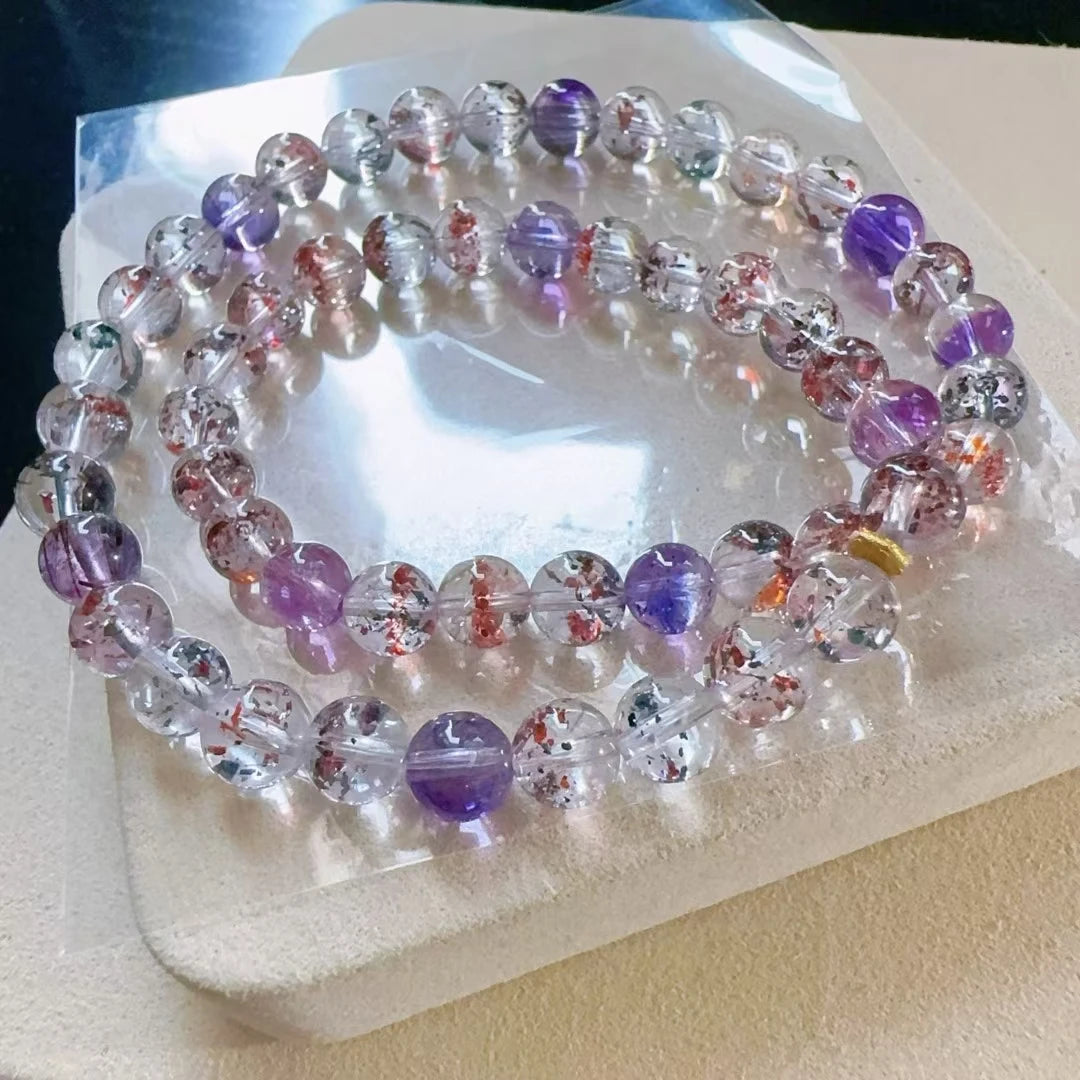 Clear Super Seven Wrap Bracelet-ToShay.org