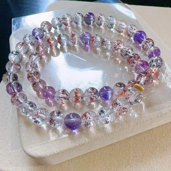 Clear Super Seven Wrap Bracelet-ToShay.org